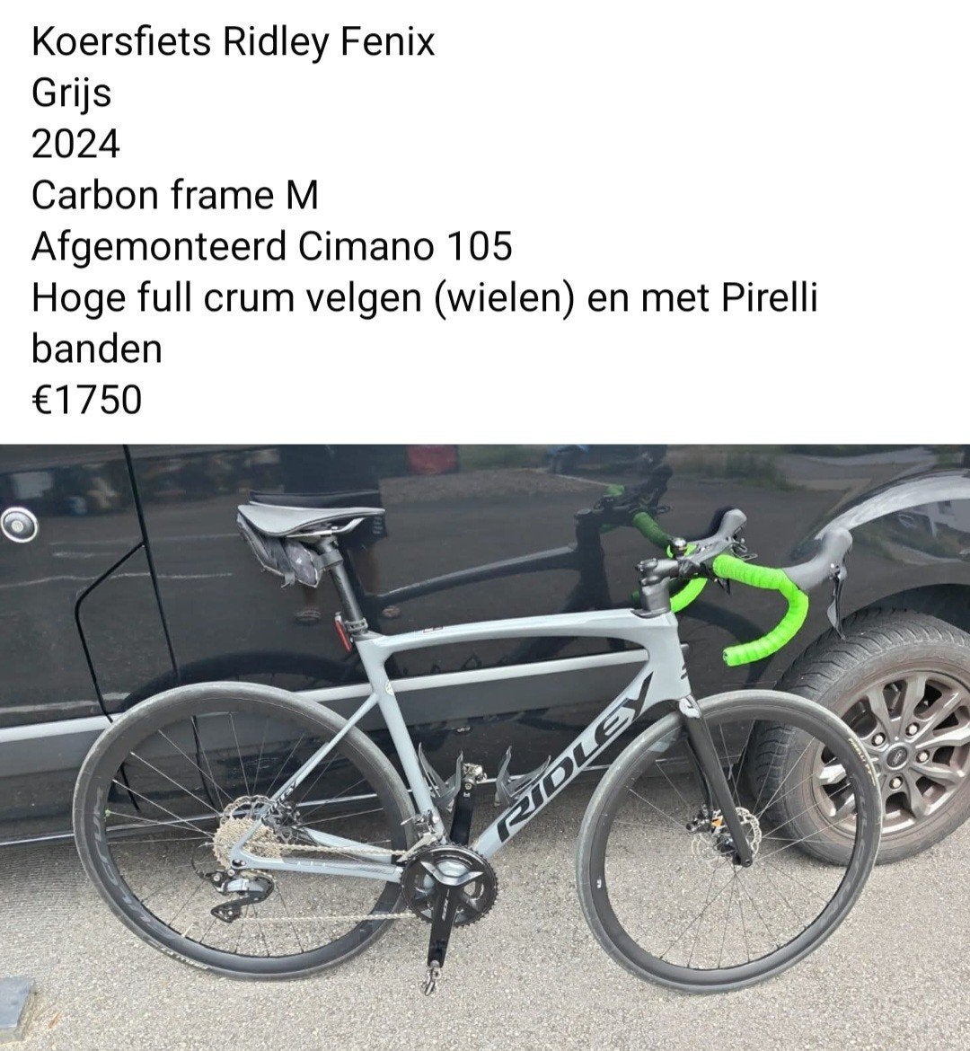 Koersfiets Ridley Fenix, Ophalen