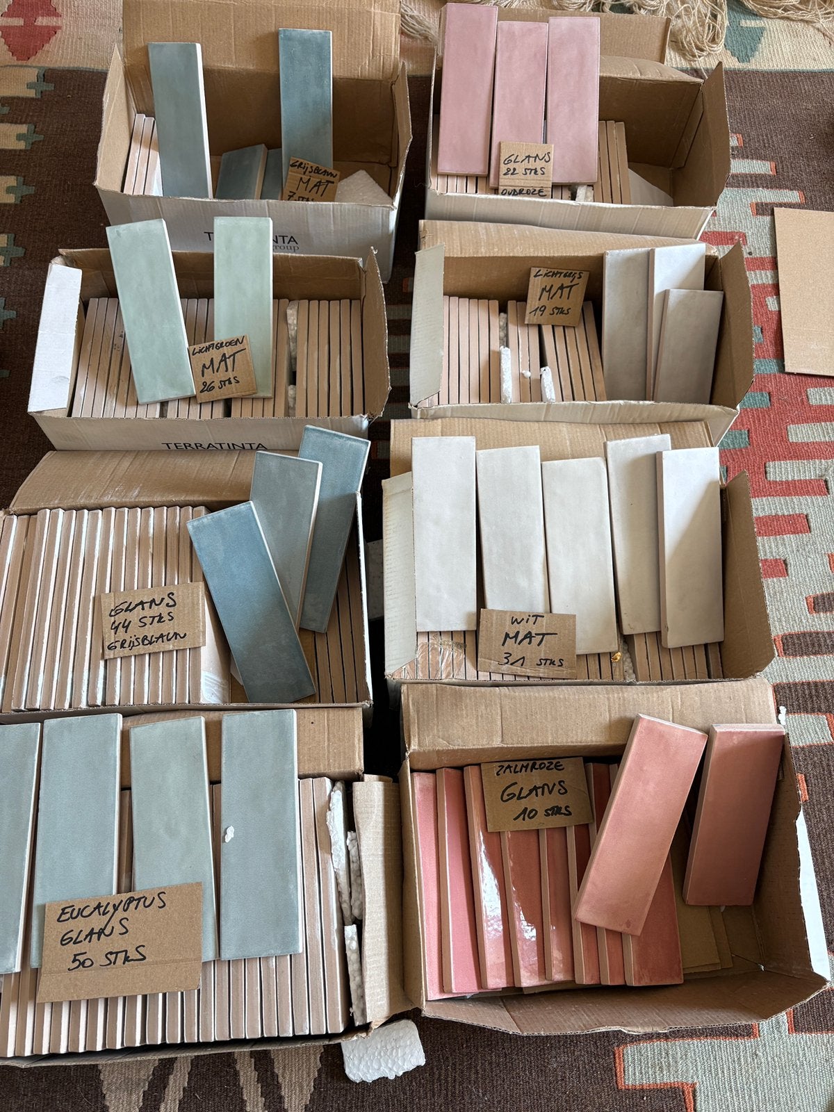 Terratinta 207 wand tegels pastelkleuren nieuw 16 x 5 cm, Ophalen, Nieuw, Minder dan 20 cm, Minder dan 20 cm