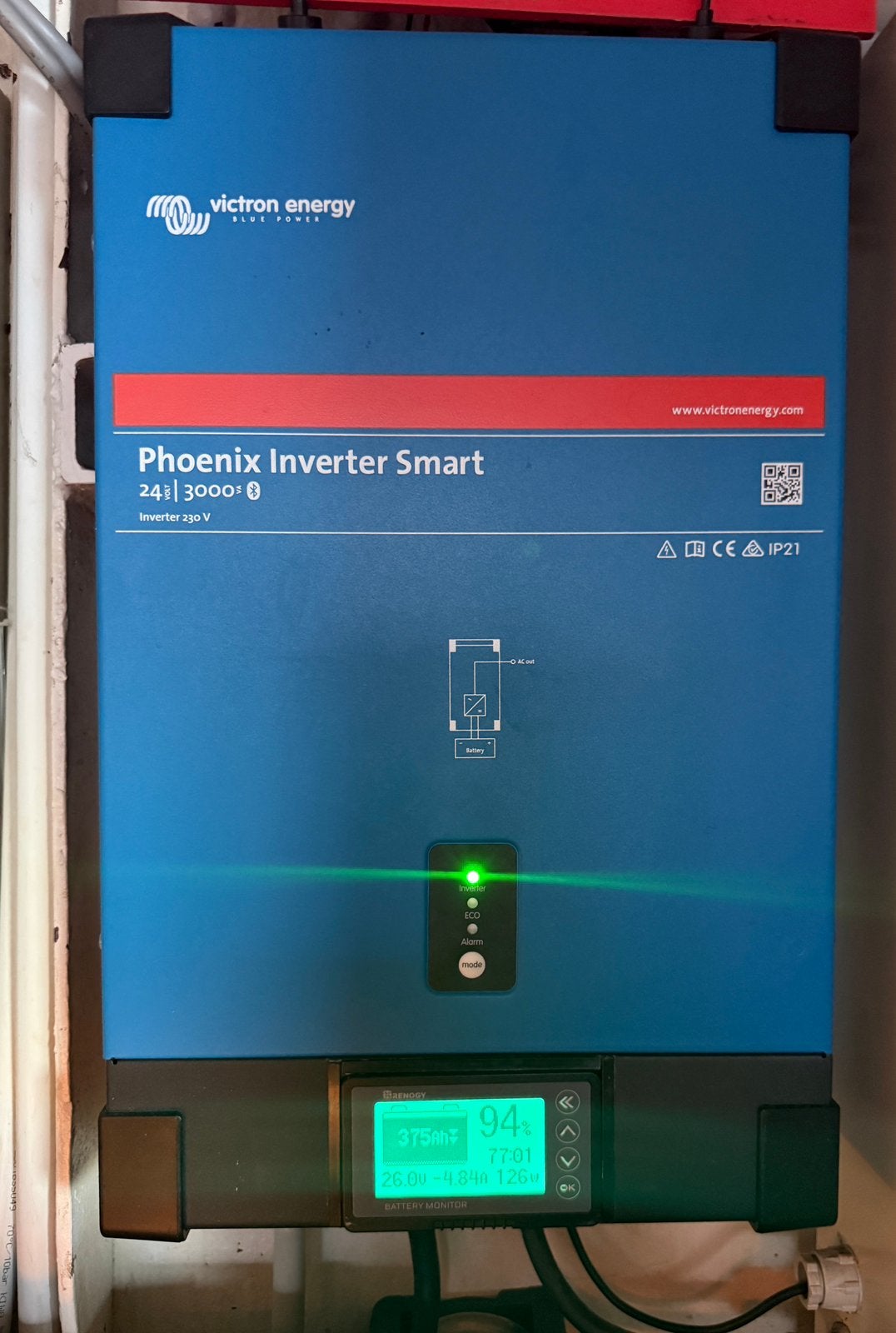 2x Victron phoenix 24 volt smart 3kw omvormer, Ophalen, Gebruikt
