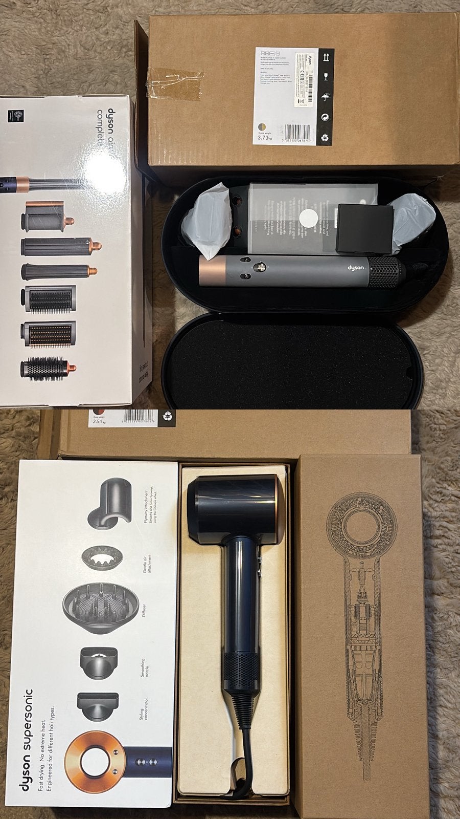 Dyson Airwrap Complete Long + Dyson Supersonic – samen, Handtassen en Accessoires, Ophalen of Verzenden, Nieuw, Overige typen