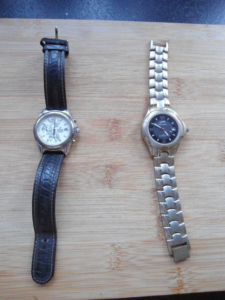 Montre pour homme x2 FESTINA&SLAZENGER, Montre-bracelet, Autres marques, Enlèvement ou Envoi, Acier