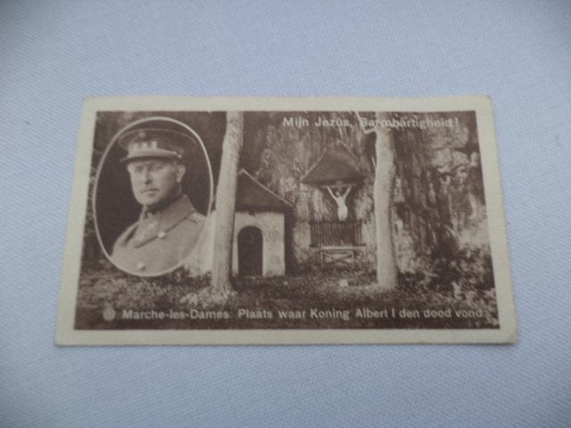 koning albert 1, Envoi, Carte de condoléances