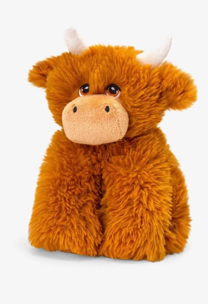 Pluche Schotse hooglander koe met hoorns knuffeldier, Ophalen, Nieuw, Bruin, Koe