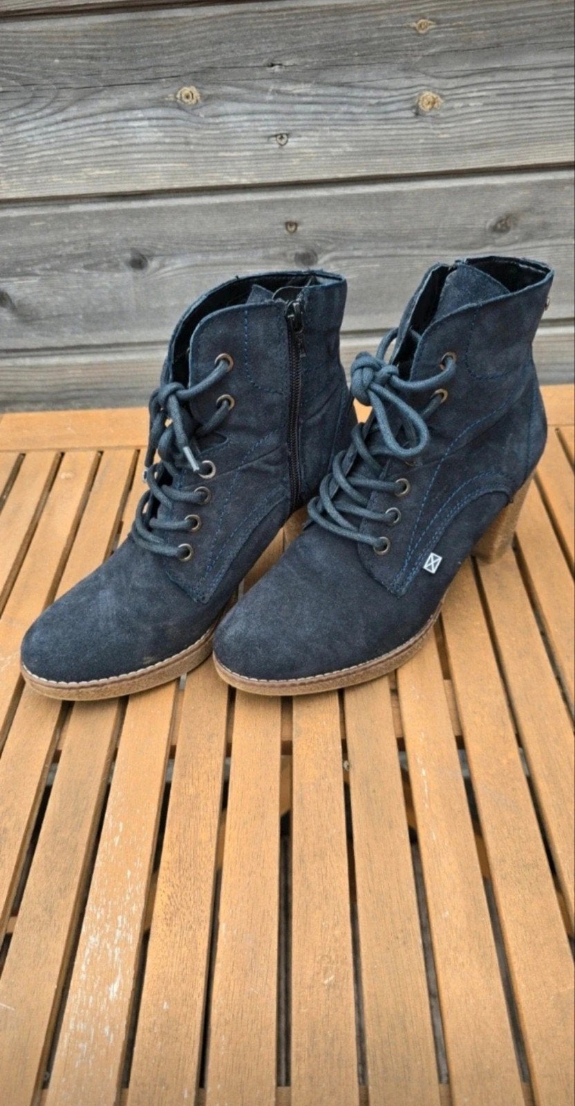 Blauwe veterlaarsjes Scapa Sports maat 37, Boots et Botinnes, Porté, Bleu, Enlèvement ou Envoi