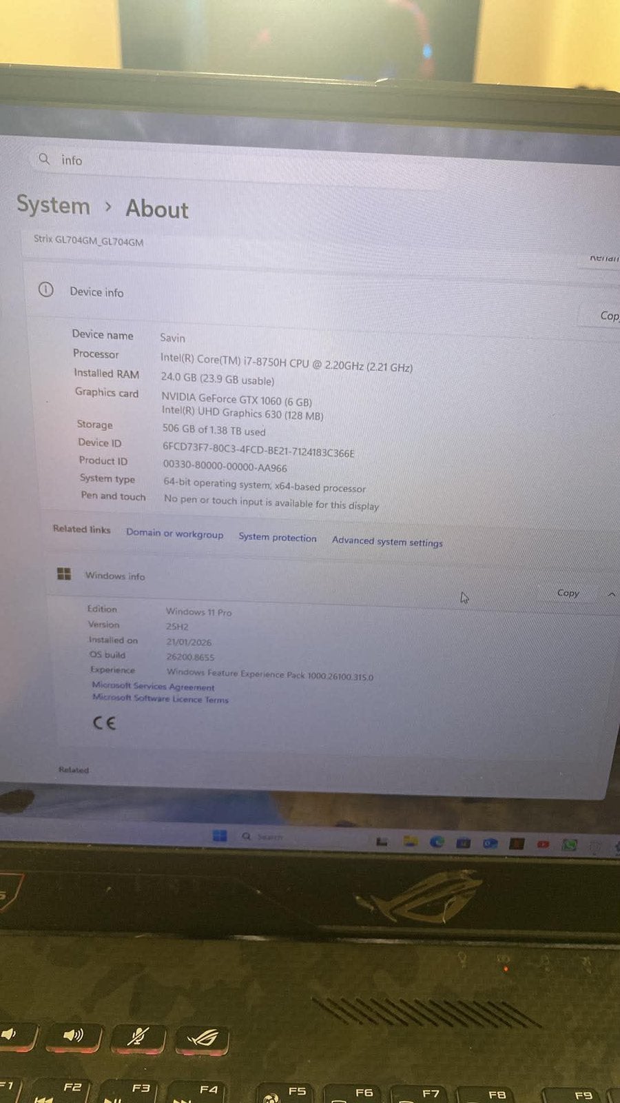 Asus, Informatique & Logiciels, Enlèvement ou Envoi, Comme neuf, Gaming