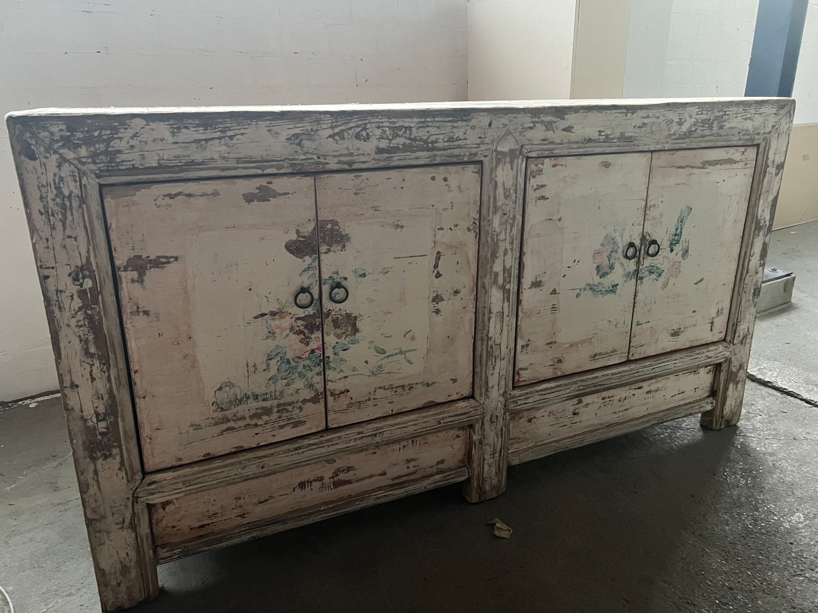 Chinees origineel oud hout Dressoir Vintage Kast, Ophalen, Gebruikt, 150 tot 200 cm, 25 tot 50 cm