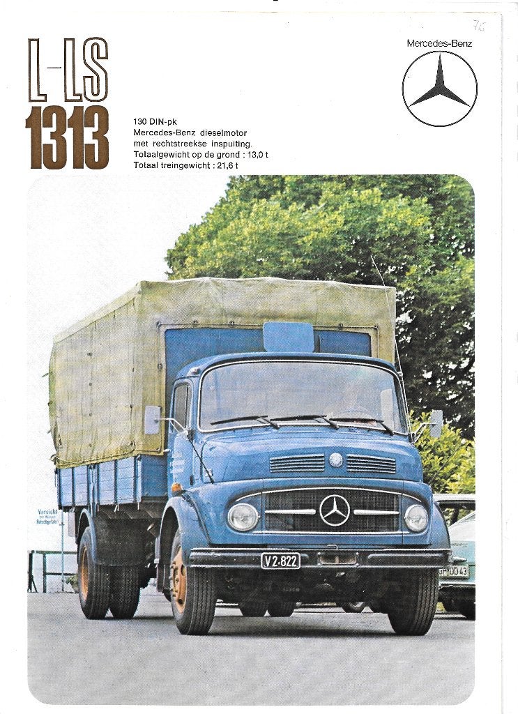 MERCEDES L1313, Livres, Autos | Brochures & Magazines, Enlèvement ou Envoi, Comme neuf, Mercedes