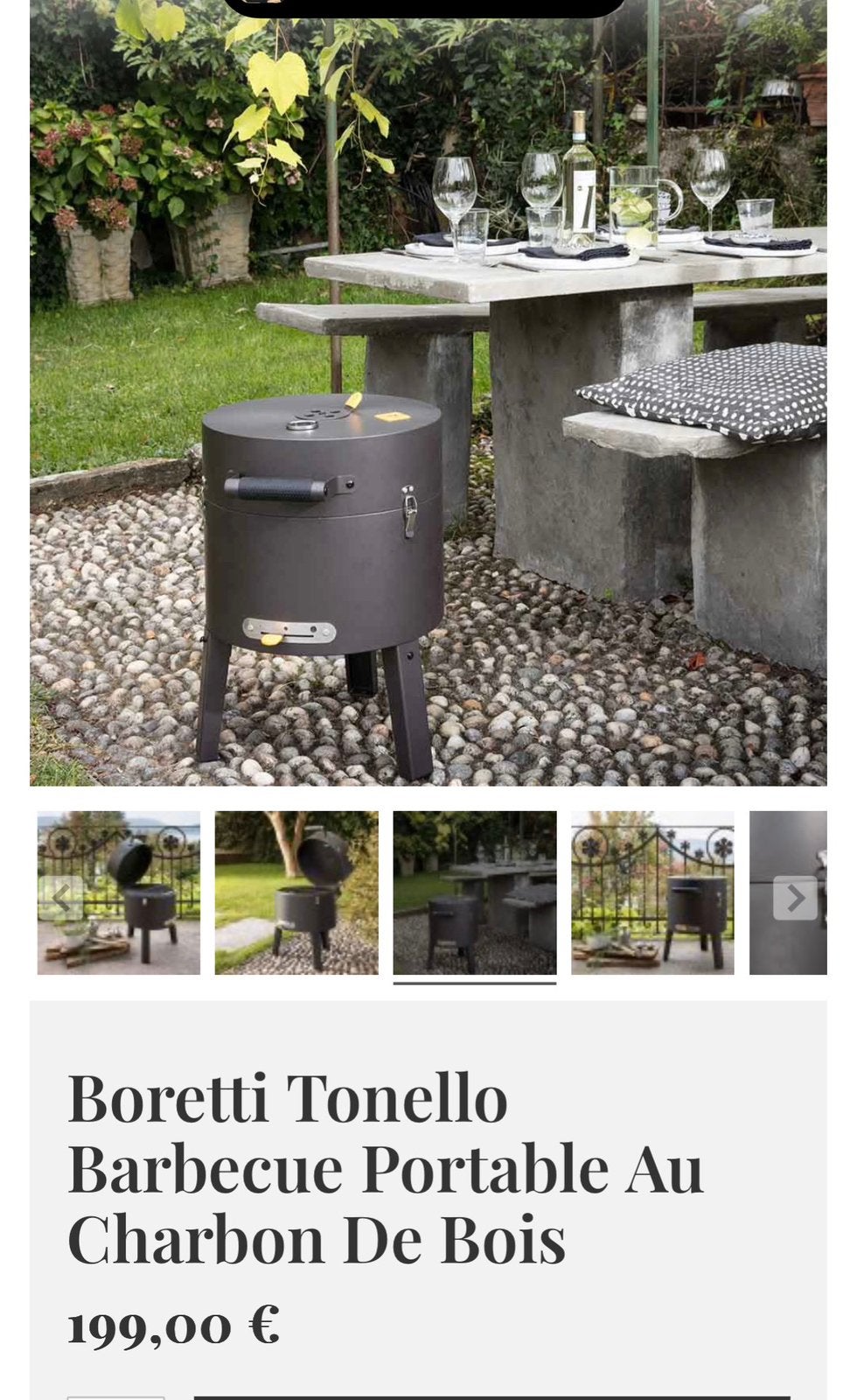 Barbecue charbon Boretti Tonello NEUF + Housse originale, Jardin & Terrasse, Enlèvement, Neuf, Avec accessoires