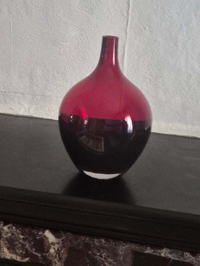Vaas, Ophalen, 21 cm, Rood, Glas