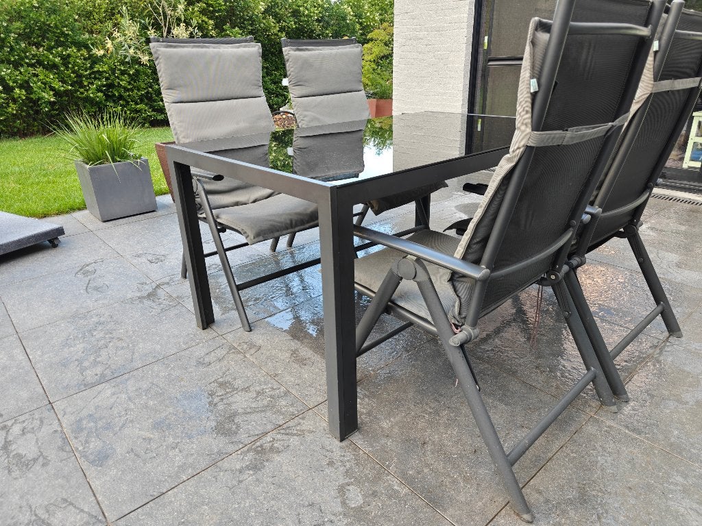 Set de jardin Florabest, Jardin & Terrasse, Ensembles de jardin, Chaise, Salons de jardin, Aluminium, Utilisé