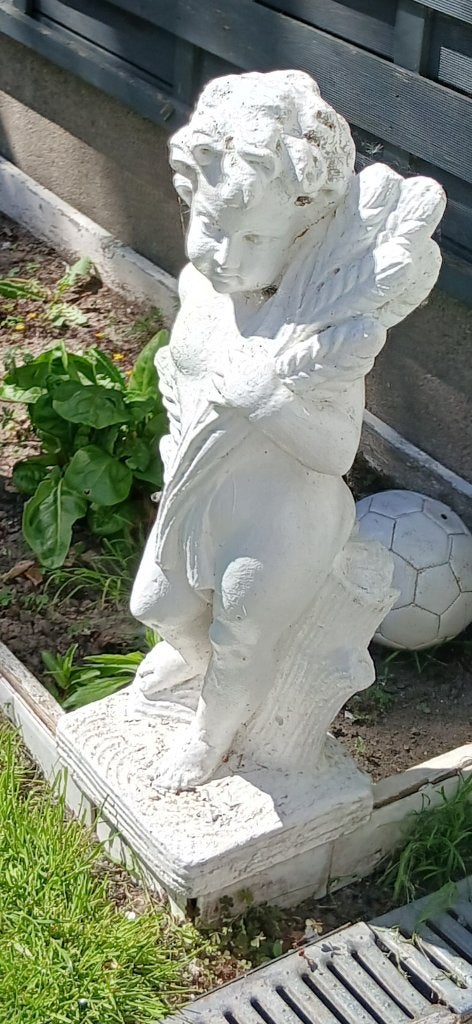 Tuinbeeld, Tuin en Terras, Tuinbeelden, Ophalen of Verzenden, Zo goed als nieuw, Beton, Engelenbeeld