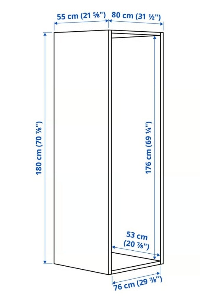 Caisson PLATSA Blanc 80x55x180cm, Maison & Meubles, Enlèvement, Neuf