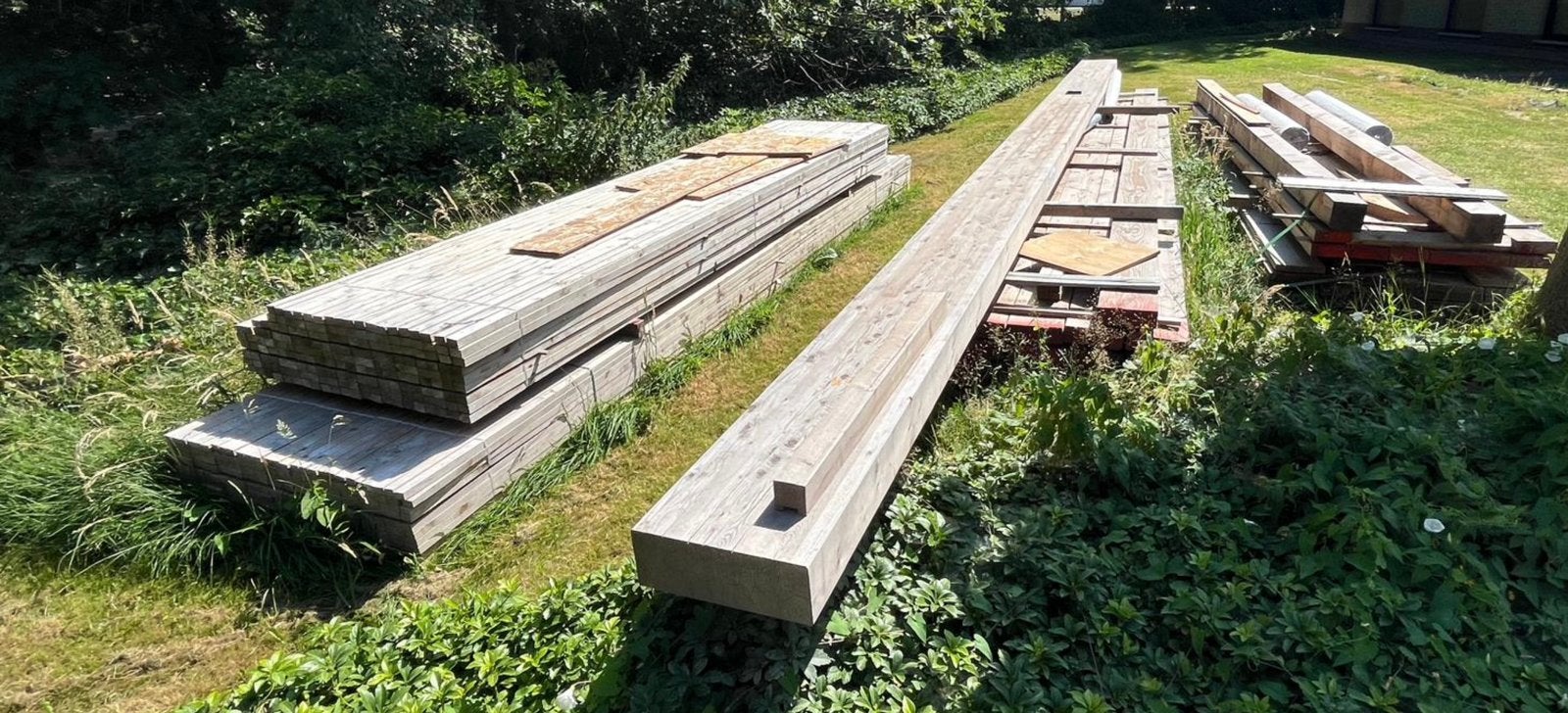 Constructiehout (Douglas)-volledige partij-factuur aanwezig, Bricolage & Construction, Bois & Planches, Poutre, Enlèvement