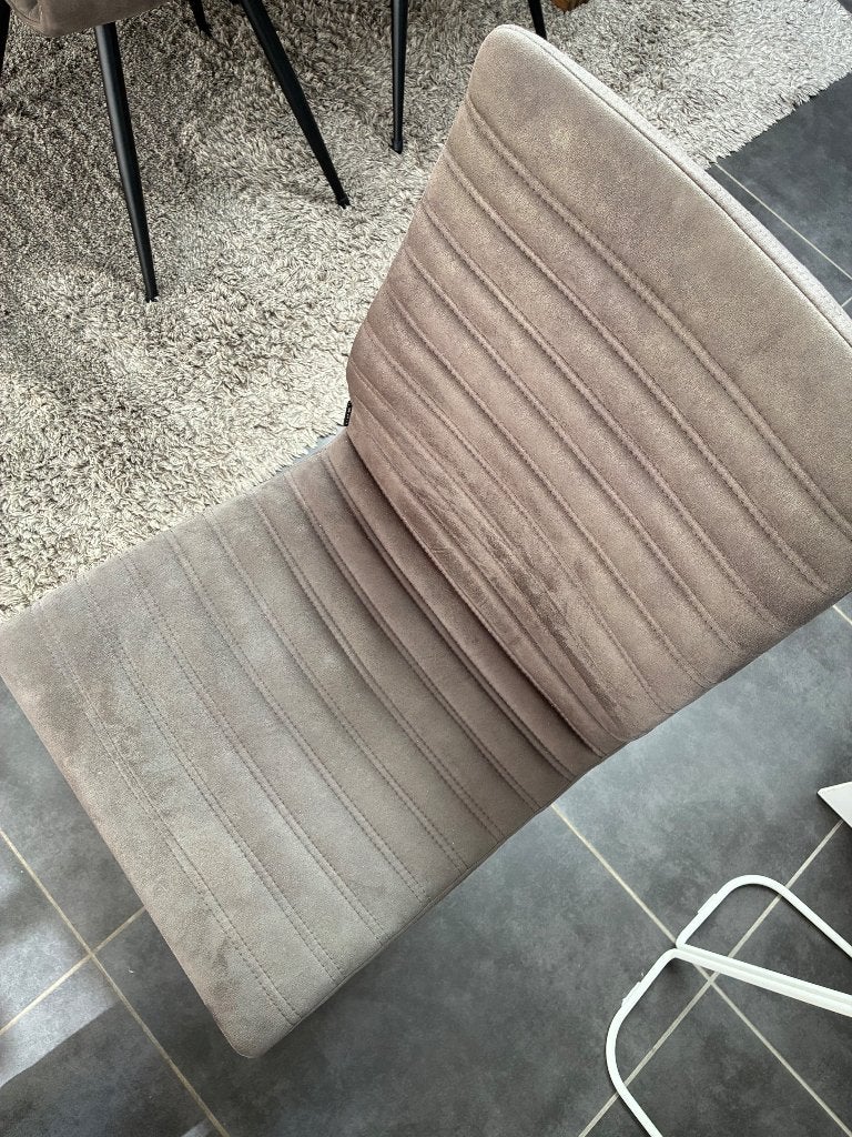 6 grijze stoelen, Huis en Inrichting, Stoelen, Ophalen, Kunststof, Zo goed als nieuw, Grijs