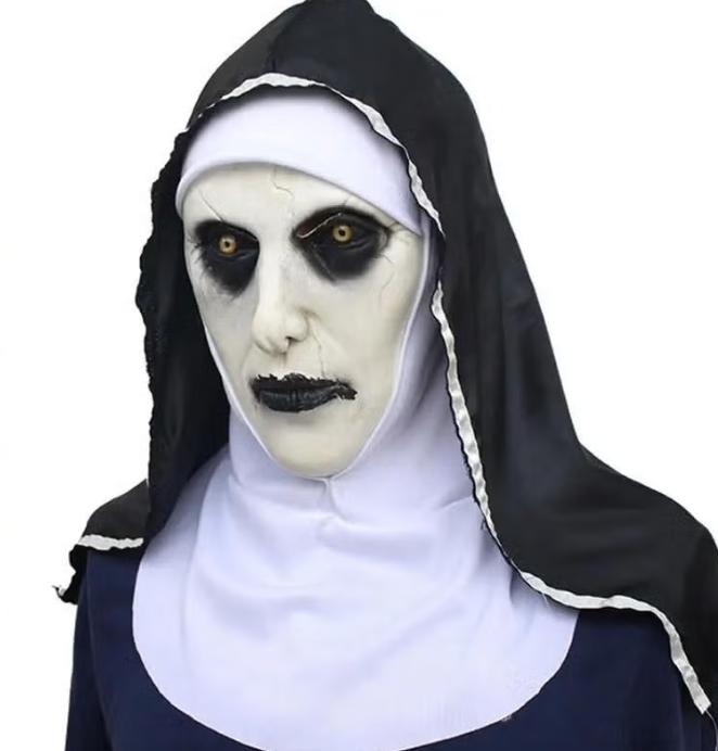 The Nun full face latex horror masker incl hoofddoek, Verzenden, Nieuw