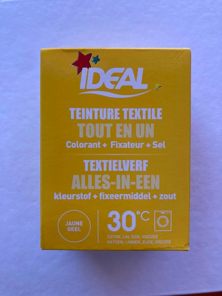 Peinture textile jaune Ideal, Bricolage & Construction, Peinture, Vernis & Laque, Neuf, Moins de 5 litres, Jaune, Enlèvement