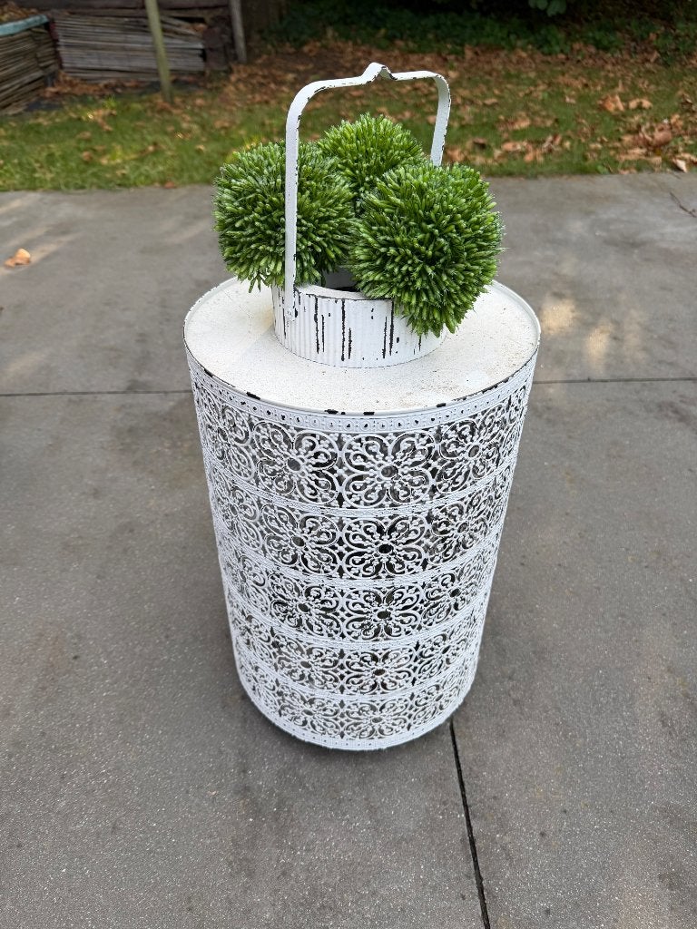 Decoratie, Huis en Inrichting, Woonaccessoires | Overige, Ophalen, Metaal, Wit, Landelijk