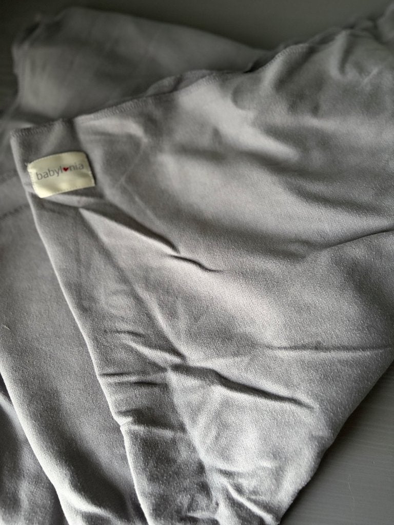 Babylonia draagdoek tricot-slen lichtgrijs, Kinderen en Baby's, Babydragers en Draagdoeken, Ophalen, Zo goed als nieuw, Draagdoek