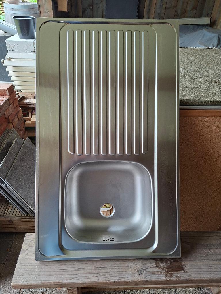 Evier Inox de surface 1 bac, Enlèvement, Comme neuf, Inox, Autres types