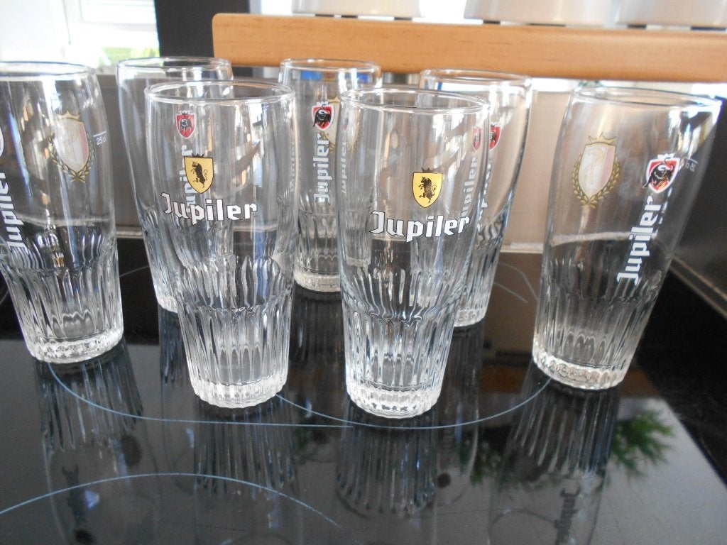 JUPILER...lot de 7verres  pour  10 euros, Collections, Enlèvement, Comme neuf, Verre ou Verres, Jupiler