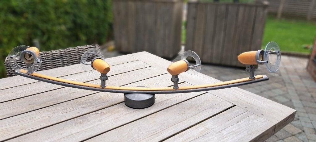 Bureau/slaapkamer Lamp, Huis en Inrichting, Lampen | Hanglampen, Ophalen, Gebruikt, Hout, Modern