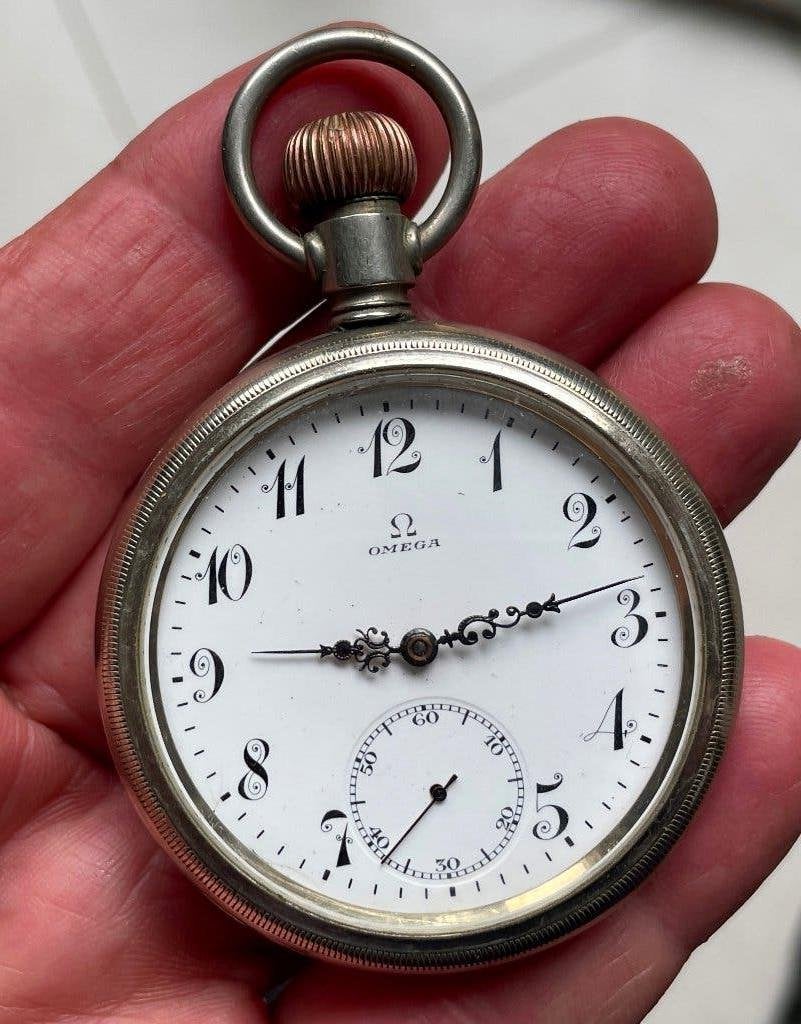 Montre OMEGA véritable montre chemin de fer , très rare, Rolex, Enlèvement, Montre de poche, Acier