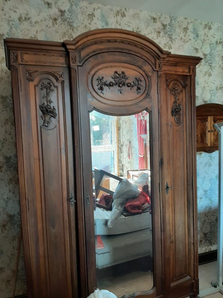 Garde robe ancienne bois, Ophalen, Ancien, Met deur(en), Gebruikt