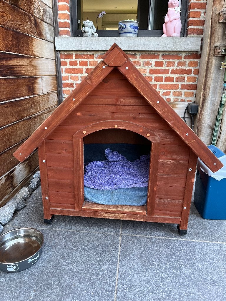 Houten Hondenhok middelgrote hond, Dieren en Toebehoren, Hondenhokken, Ophalen, Gebruikt, Minder dan 65 cm, Hondenhok