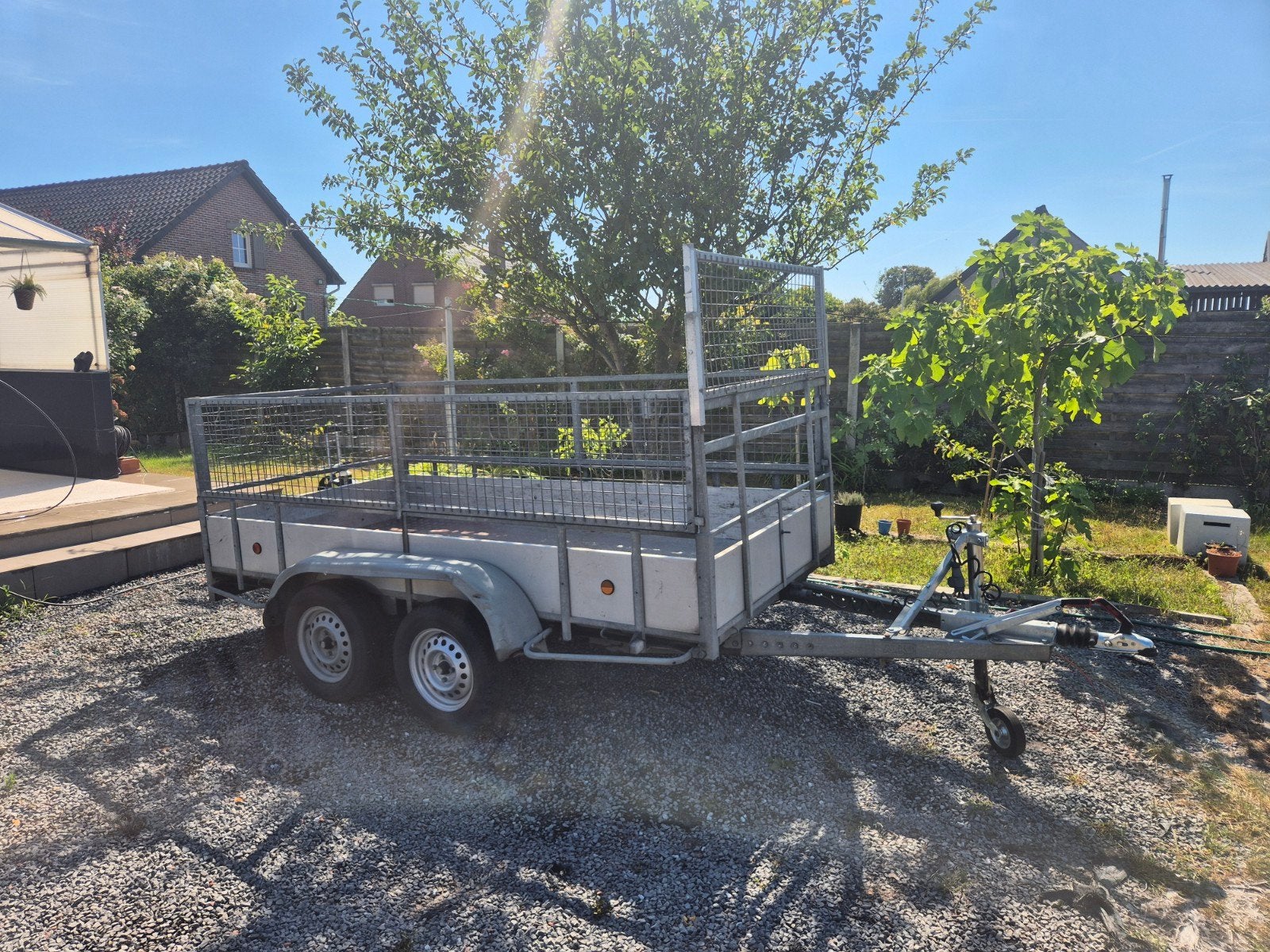 Dubbelasser power trailer, Ophalen