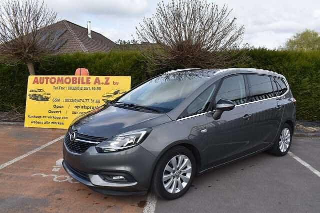 Opel Zafira Tourer 1.4 Turbo Cosmo Autom 7PL/GPS/Airco, Auto's, Automaat, Monovolume, Zwart, 102 kW