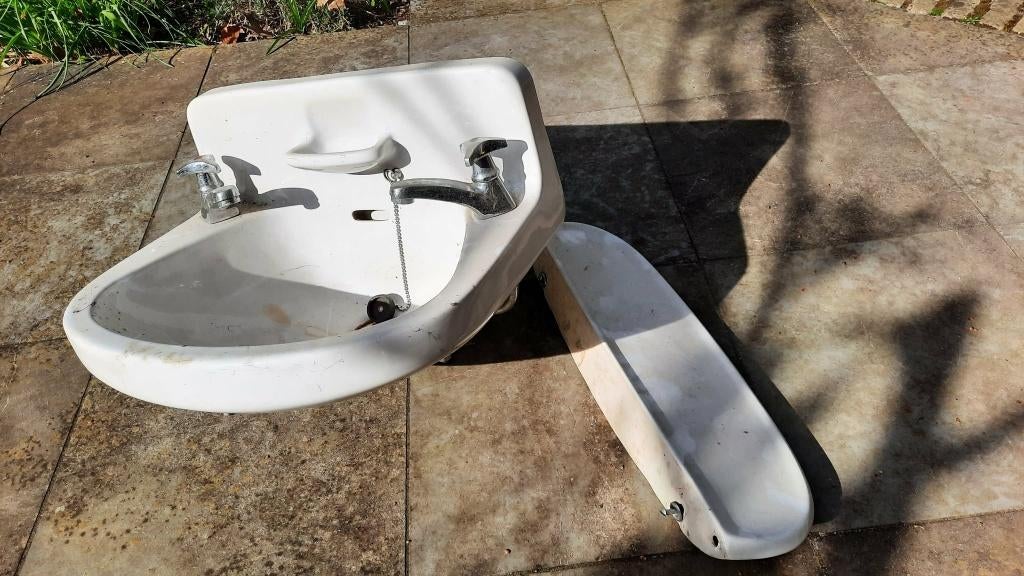 Lavabo, Doe-het-zelf en Bouw, Ophalen, Gebruikt, Steen, Wastafel
