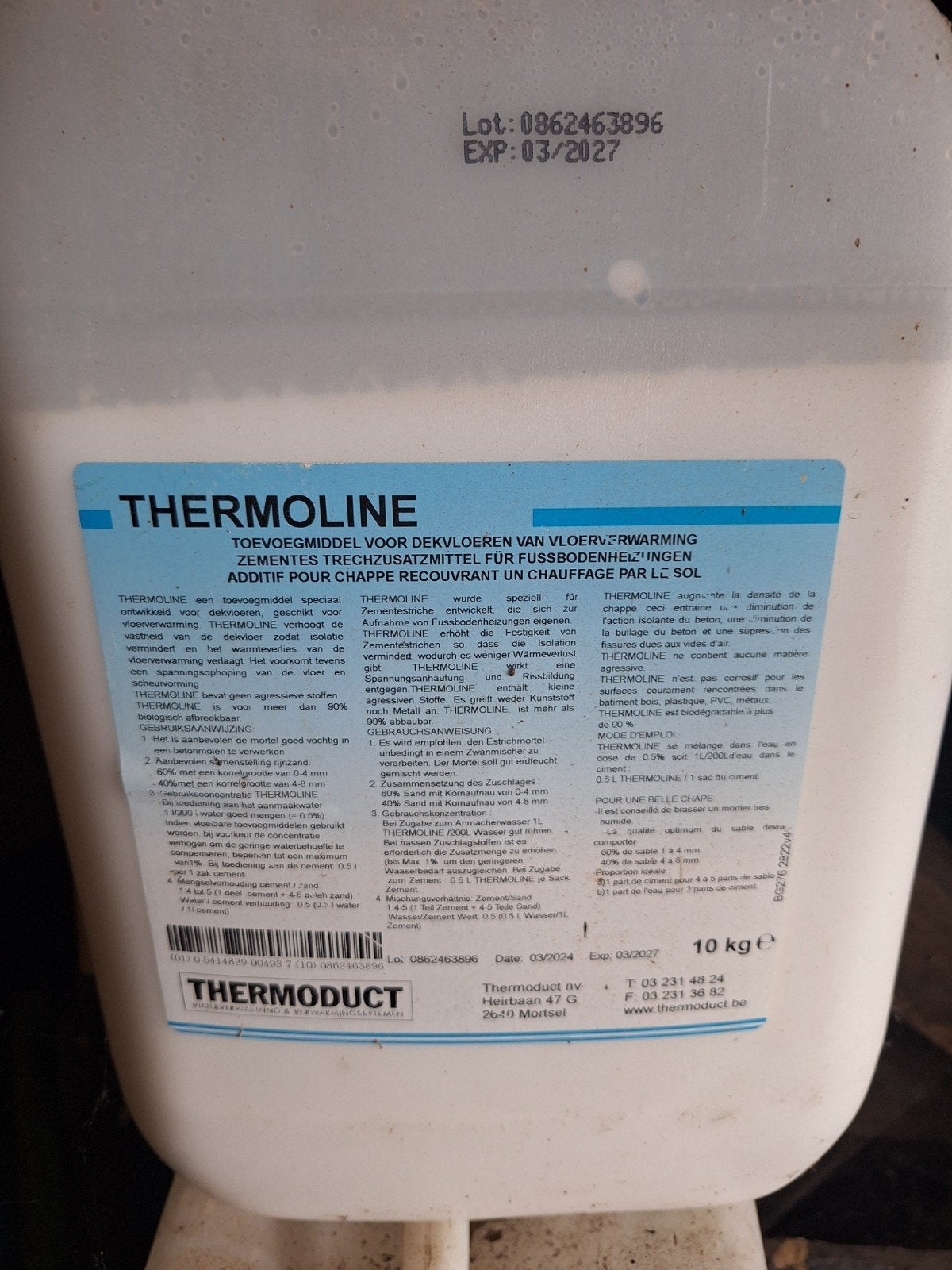 30 kg Thermoline toevoegingsmiddel vloeren vloerverwarming, Ophalen