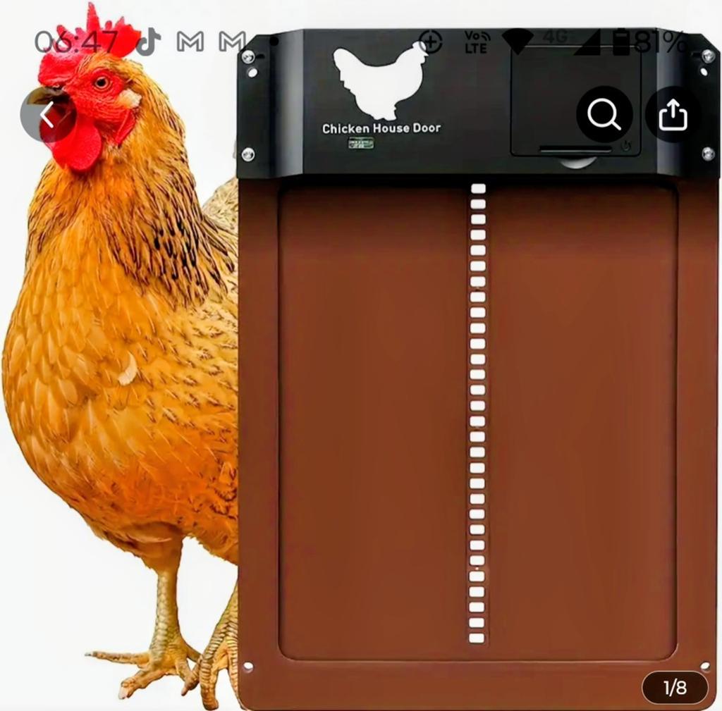 Beveiligde kippenhok deur met sensor werkt op batterij ., Dieren en Toebehoren, Ophalen