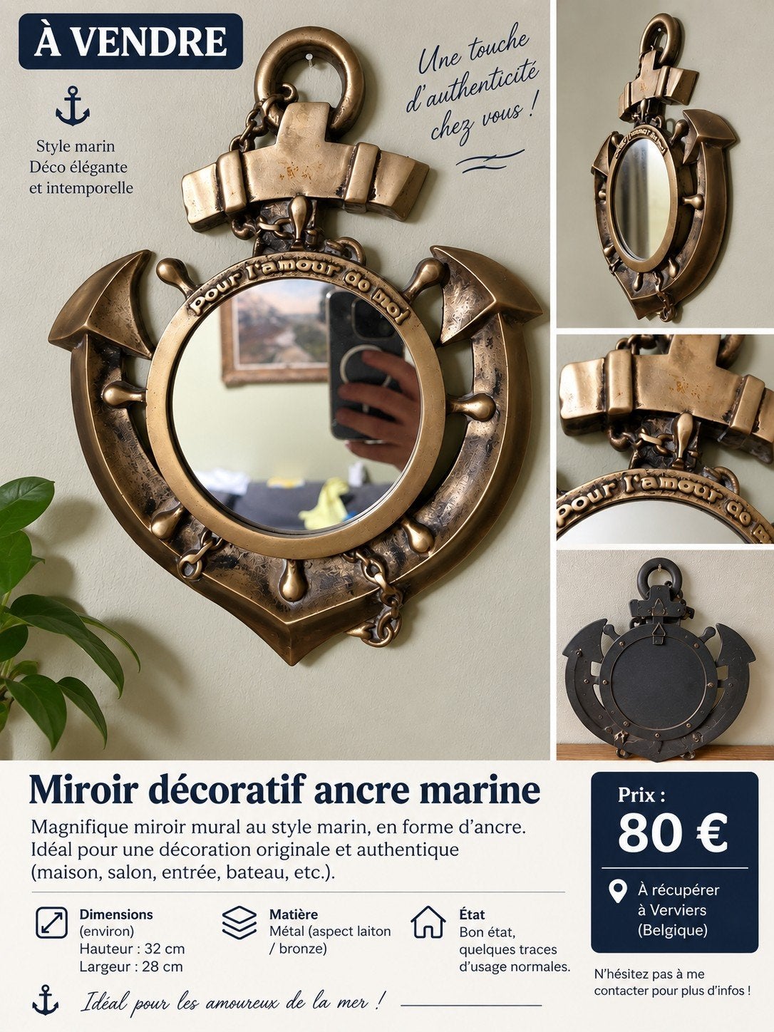miroir décoratif, Enlèvement