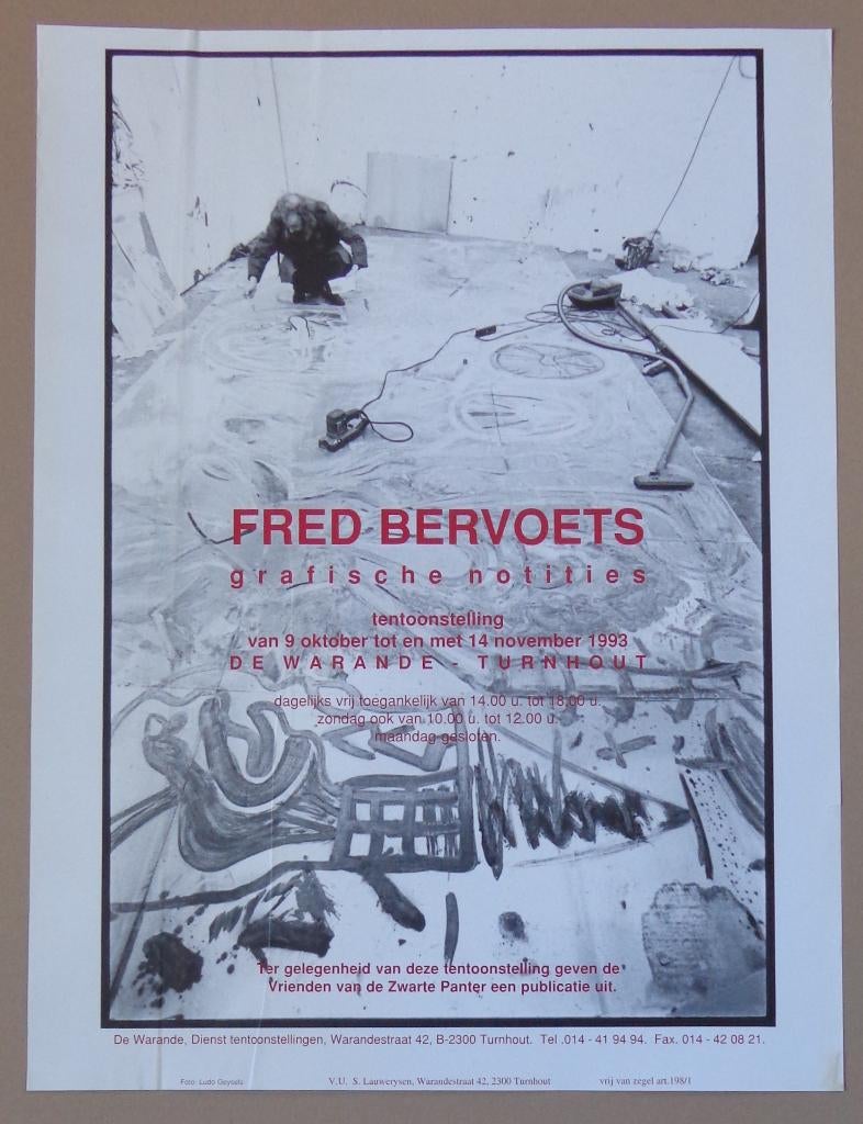 FRED BERVOETS / AFFICHE / KLEUROFFSET / 80x60cm / PANTER, Gesigneerd, Ophalen of Verzenden
