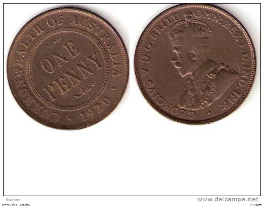 australia,1 penny 1920 no dots km 23 fr+, Timbres & Monnaies, Monnaies | Amérique, Envoi, Amérique du Sud, Monnaie en vrac