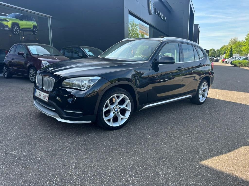 BMW X1, Auto's, BMW, Euro 5, Zwart, Leder, 5 deurs