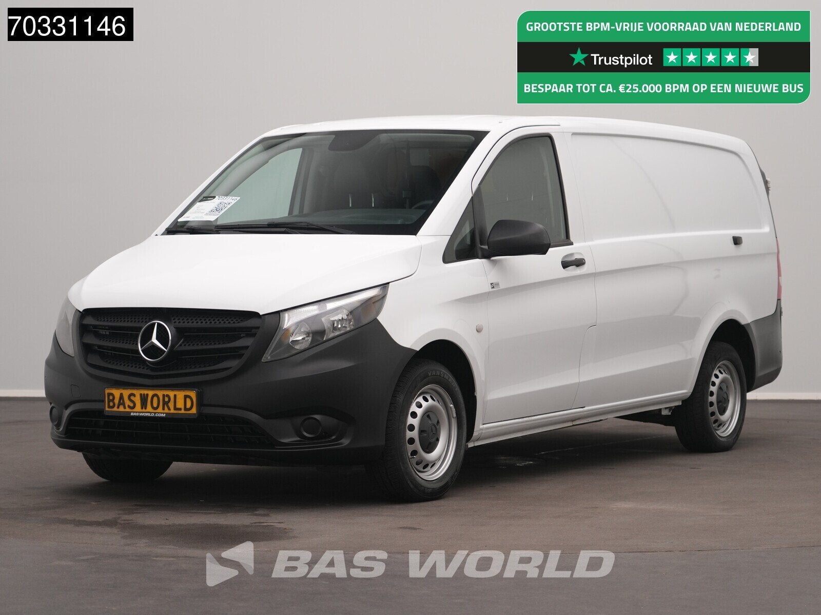 Mercedes Vito 114 Automaat L2H1 Airco Cruise Camera Parkeers, Autos, Achat, Euro 6, Entreprise, 3 places