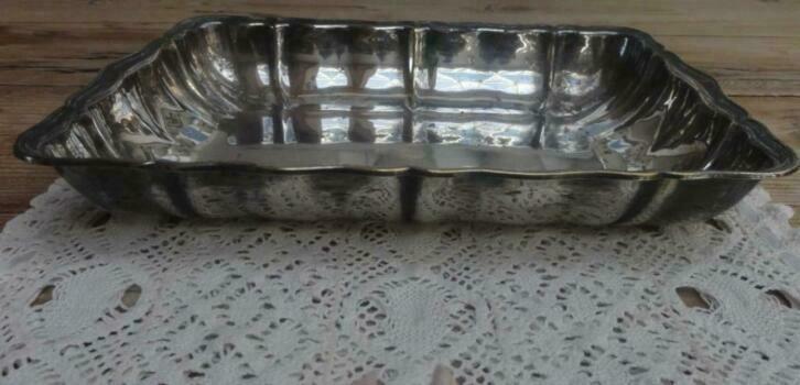 Doorleefde verzilverde schaal, Antiek en Kunst, Ophalen of Verzenden