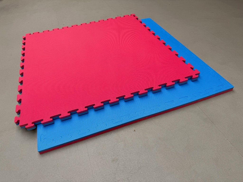 Tatamis PREMIUM 1mx1mx2.6cm epaisseur. Mousse EVA Bleu/Rose, Sports & Fitness, Neuf, Info@kriden.be, Enlèvement ou Envoi, Belgique