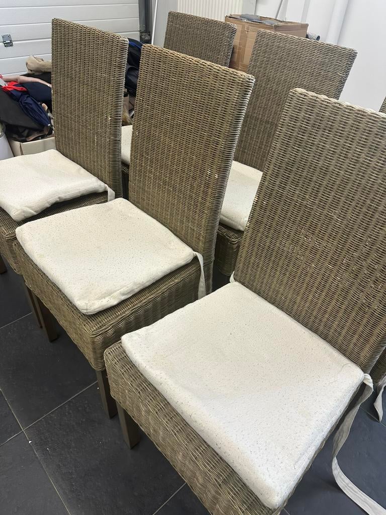 Chaises, Brun, Enlèvement, Bois, Rotin