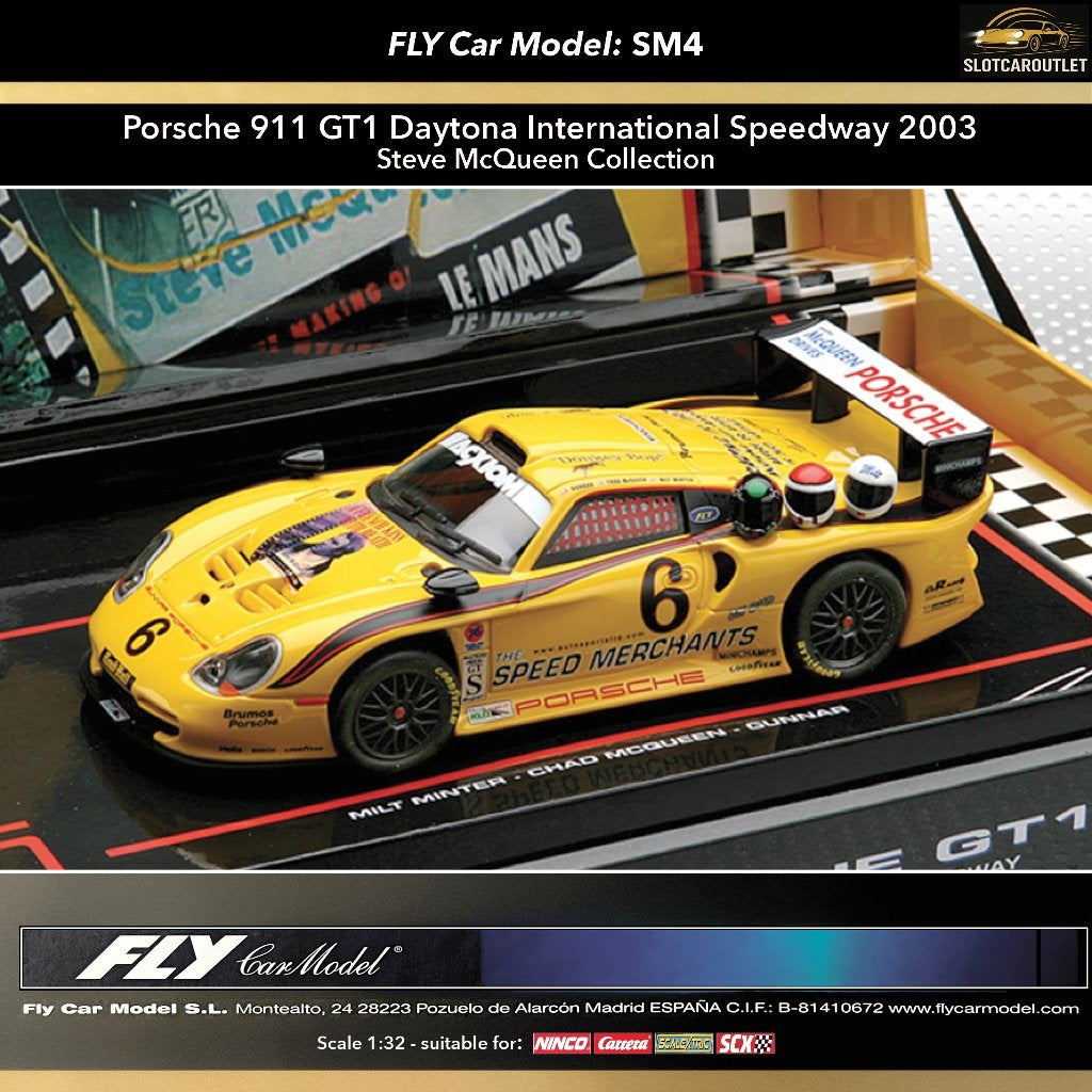 SM4 Fly Porsche 911 GT1 Steve McQueen Collection Limited‼️, Ophalen of Verzenden, Nieuw, Elektrisch
