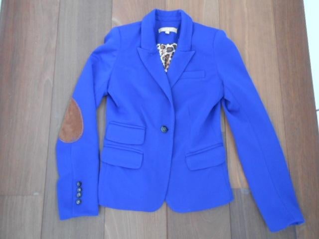 jasje dame maat 38 "Osley" blauw (binnenin panterprint), Kleding | Dames, Jasjes, Kostuums en Pakken, Maat 38/40 (M), Osely, Blauw