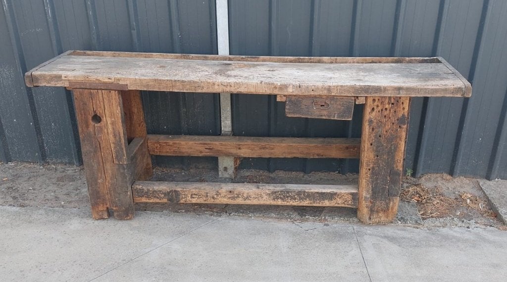 Authentieke vintage werkbank, Doe-het-zelf en Bouw, Ophalen, Gebruikt, 170 cm of meer