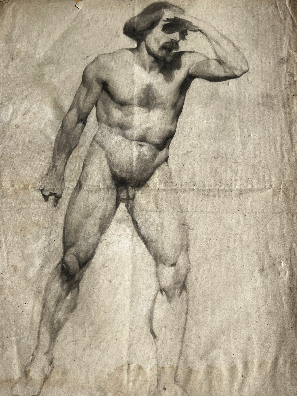 XIX Dubbelzijdige Academische Studie att. Eugen Ed. Schäffer, Ophalen of Verzenden, Gesigneerd, Papier