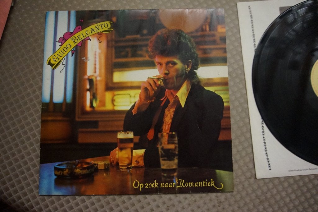 Guido Belcanto - Op Zoek Naar Romantiek (originele persing), CD & DVD, Vinyles | Néerlandophone, Utilisé, Chanson réaliste ou Smartlap