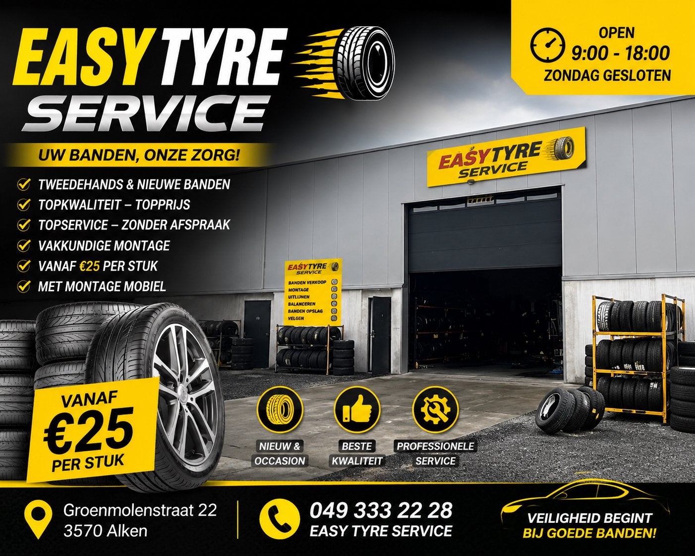 🚗 Nieuwe & tweedehands autobanden 🚗 0493332228, Ophalen of Verzenden
