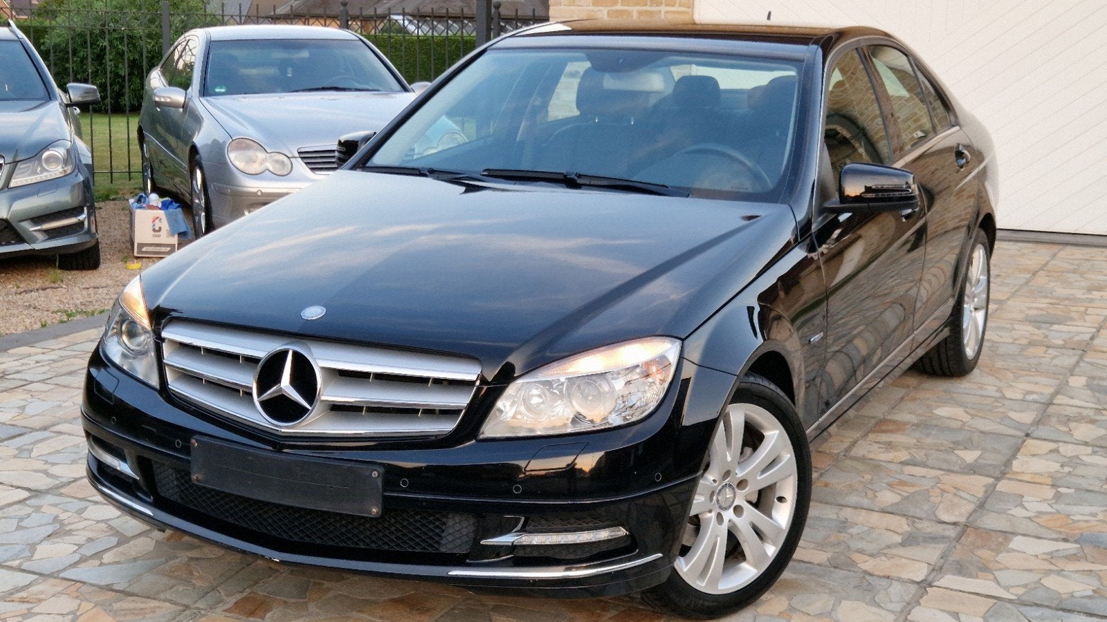 Mercedes C180cgi  avantgarde zeer net leder, Euro 5, Cruise Control, Noir, Particulier