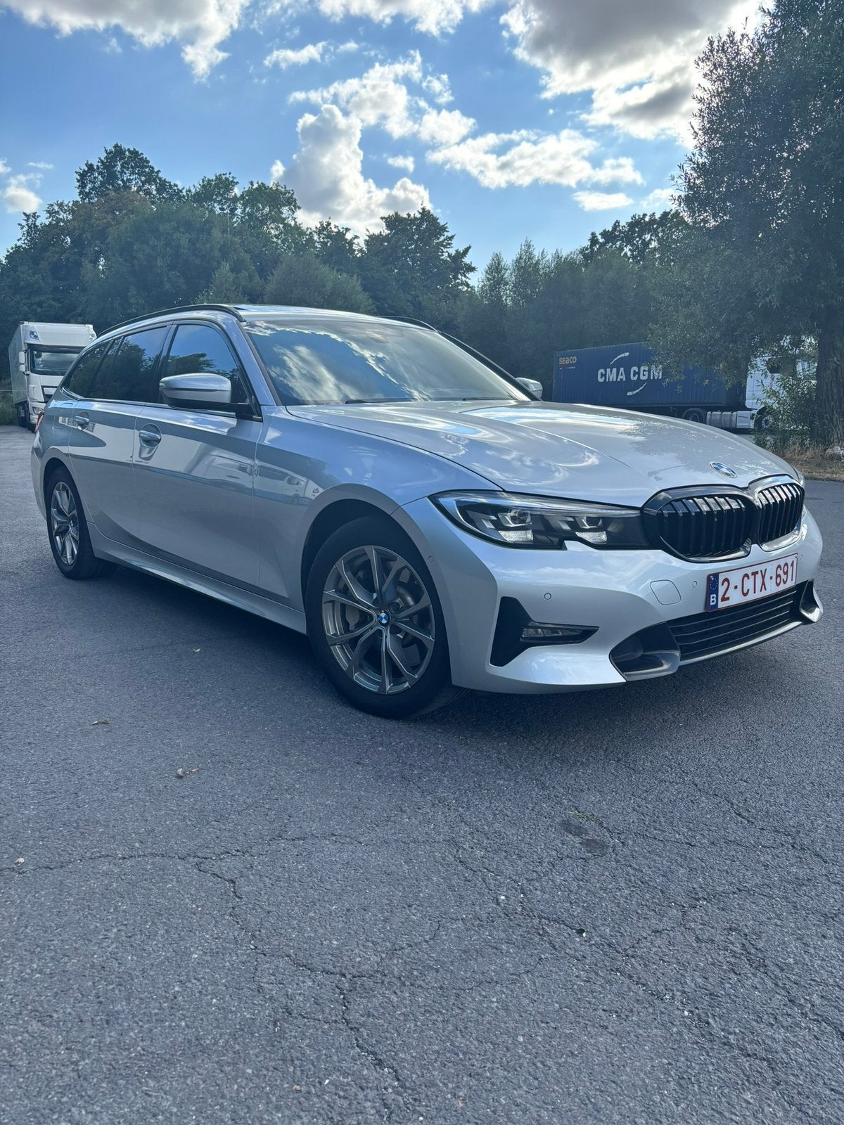 Bmw 330e, Autos, BMW, Cuir, Argent ou Gris, Achat, Noir