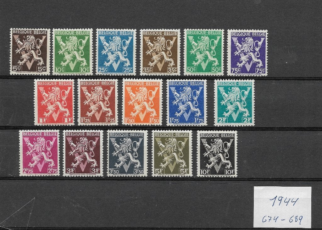 postzegels belgie 1944, Verzenden